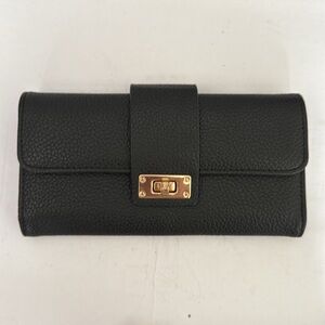 LBLACK WALLET Turn-key Closure Cruelty-free  7.5" x 4" X 1" Excellent con…